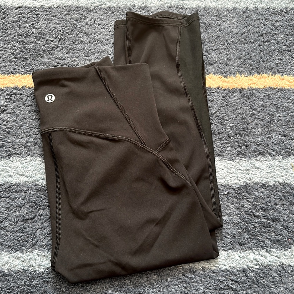 Lulu crop black leggings